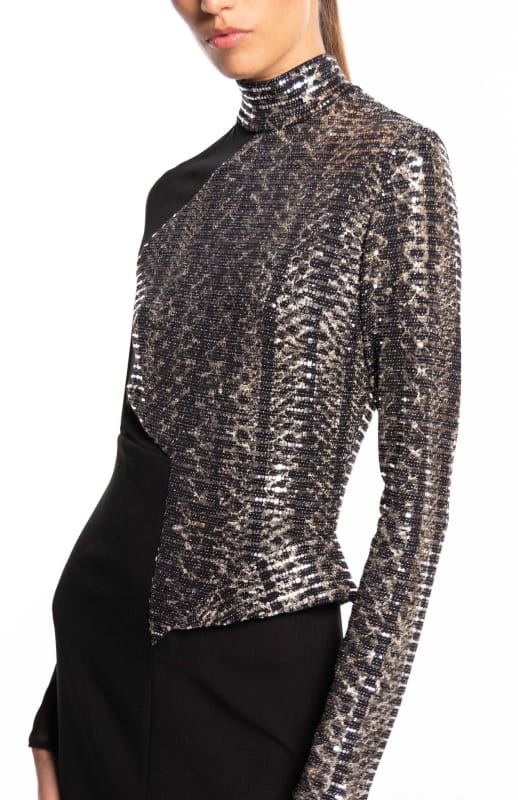 metallic cocktail mini dress