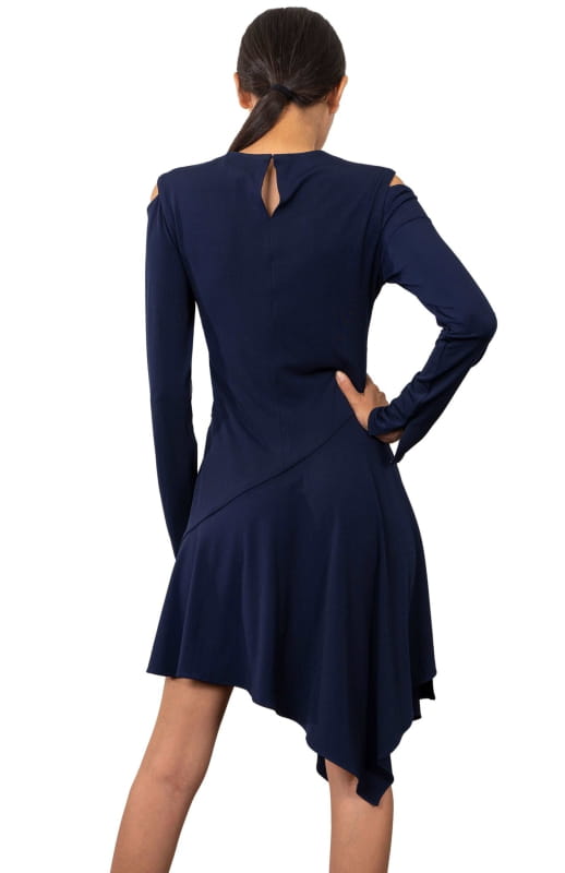 elegant fit and flare jersey dress