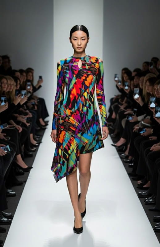 Aerope Papillon | Long Sleeve Jersey Dress - michail - Dresses