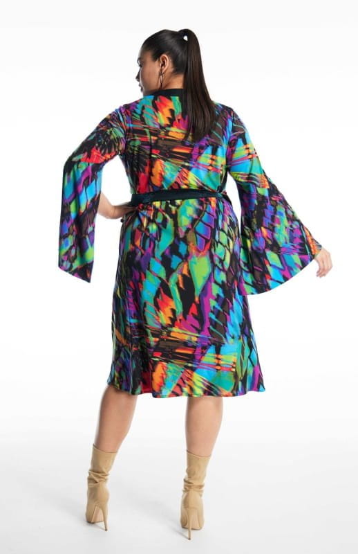 Amaryllis Papillon | Printed Wrap Dress - michail - Dresses