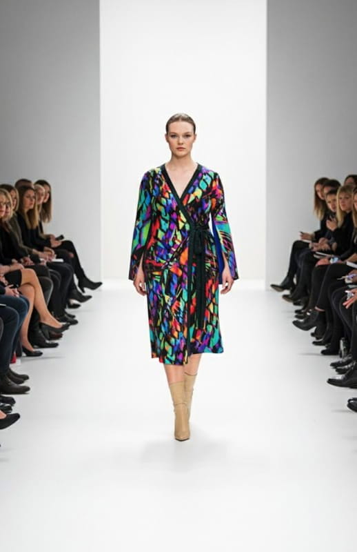 Amaryllis Papillon | Printed Wrap Dress - michail - Dresses