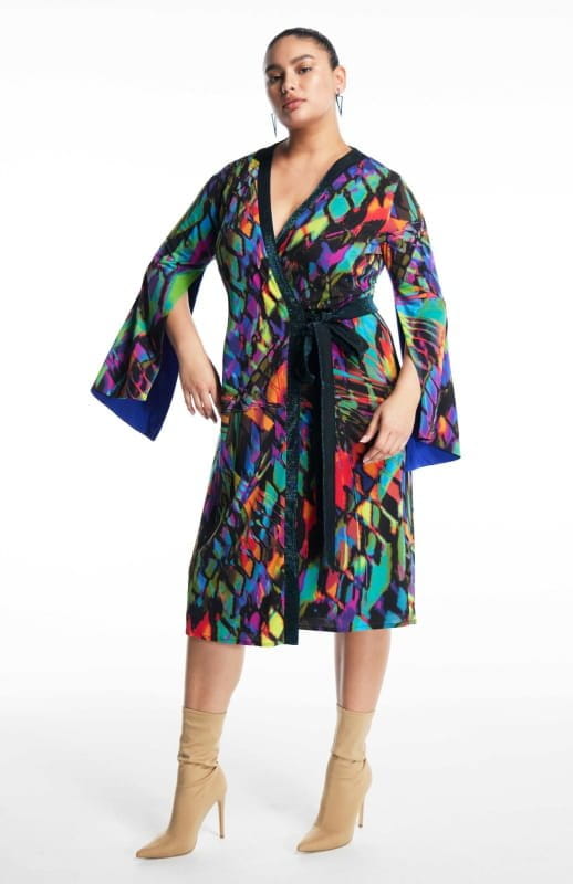 Amaryllis Papillon | Printed Wrap Dress - michail - Dresses