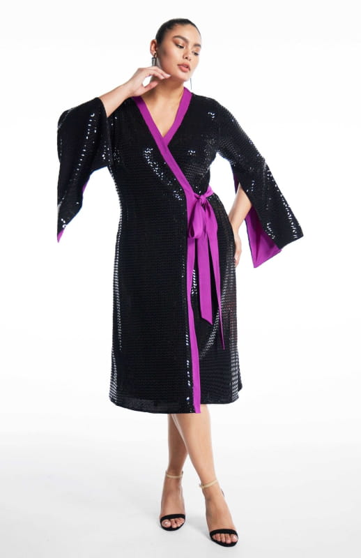 Amaryllis | Wrap Cocktail Dress - Dresses