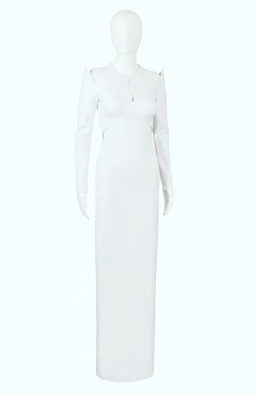 Ivory long sleeve gown