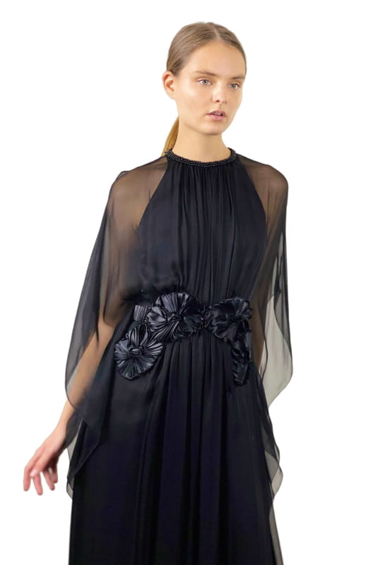 long chiffon gown