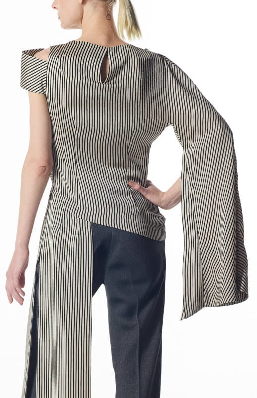 Anubis | Asymmetrical Stripe Top - michail - Tops