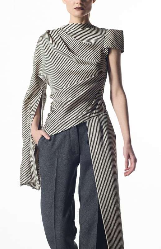 Anubis | Asymmetrical Stripe Top - michail - Tops