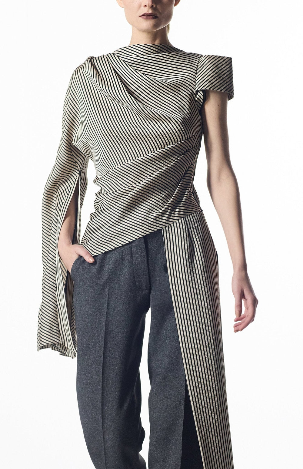 Dressy striped top