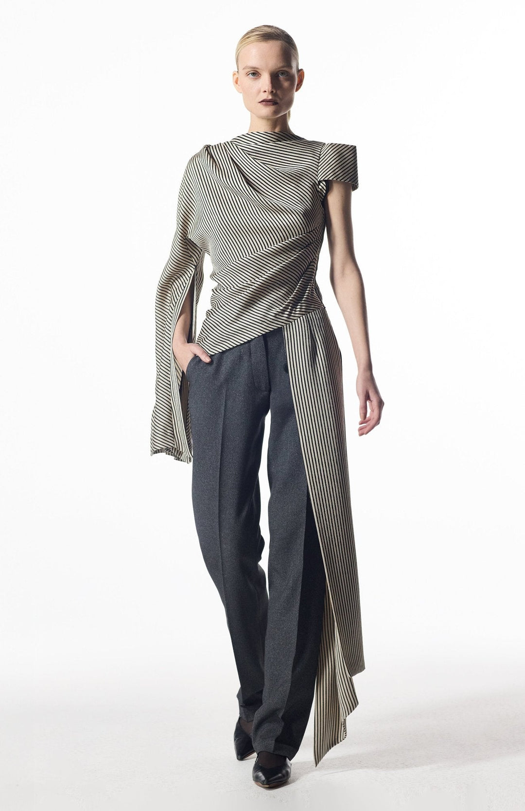 Asymmetrical designer top