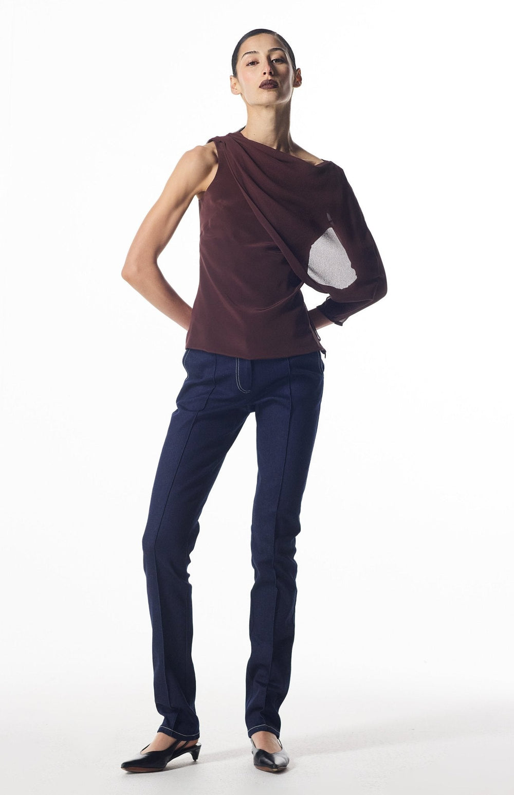 designer silk top