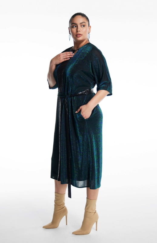 Plus Size sparkly cocktail midi designer dress