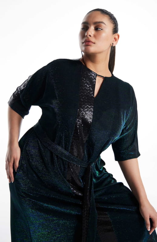 plus size cocktail dress with sleeves