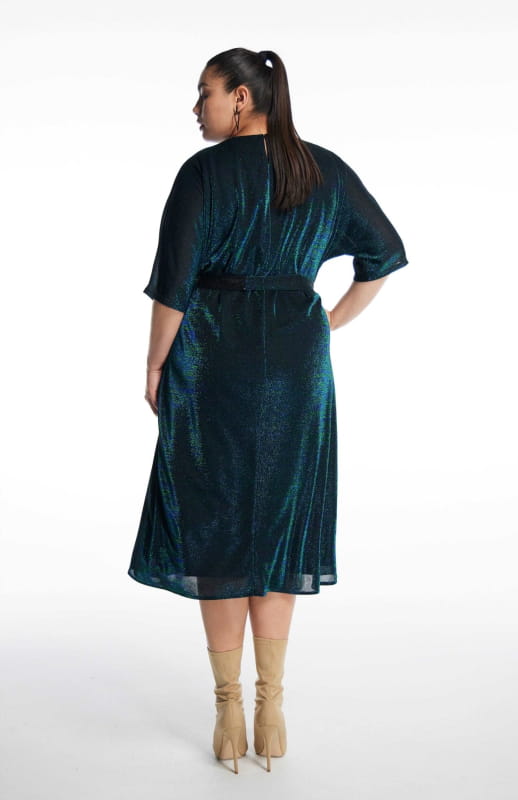 elegant plus size midi knit dress
