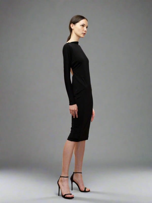 Athena | long - sleeve Cutout Back Cocktail Dress - michail - Dresses