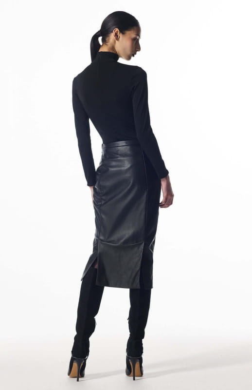 designer leather skirt