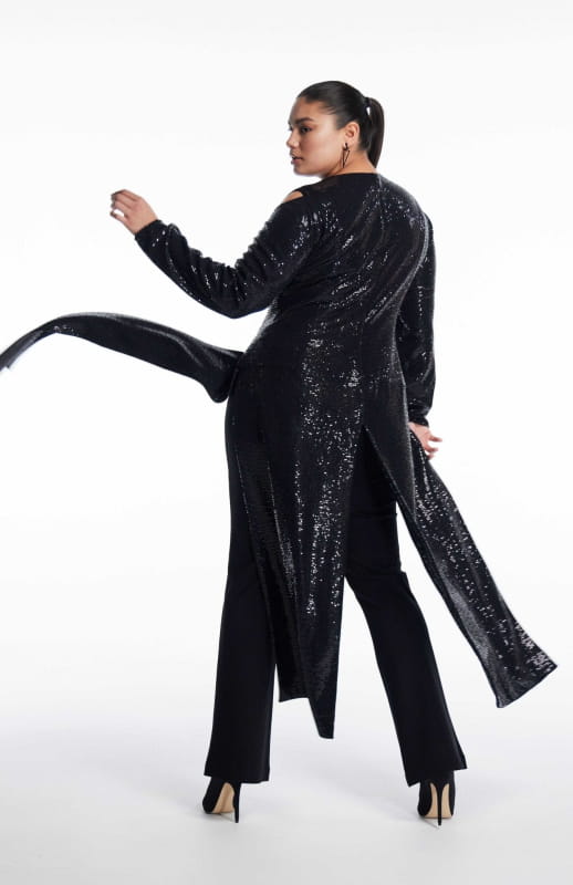 Cypreea | Long Sleeve Sequin Top - Tops