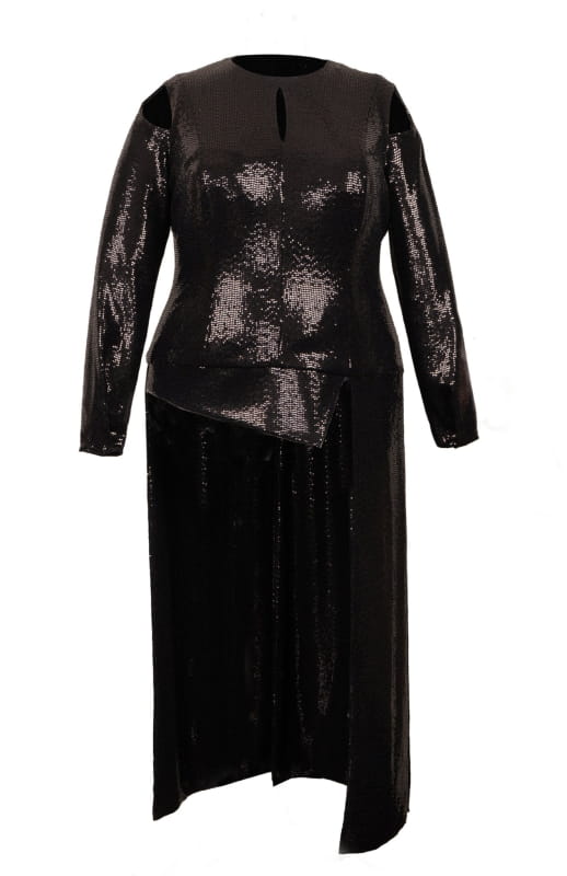 Cypreea | Long Sleeve Sequin Top - Tops