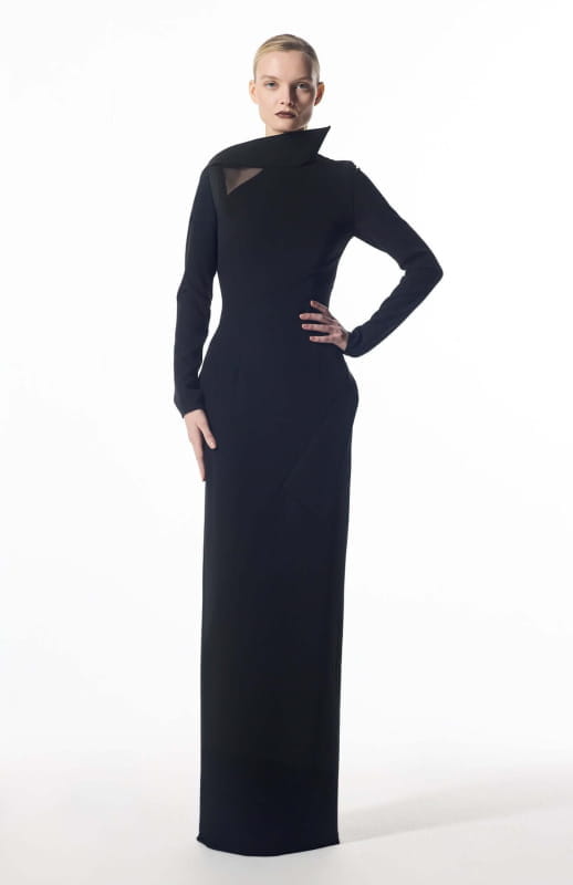 Damaris | Long Black Evening Dress | Designer Gown | MICHAIL Black / XS Damaris | Long Black Evening Dress | Designer Gown | MICHAIL Black / XS