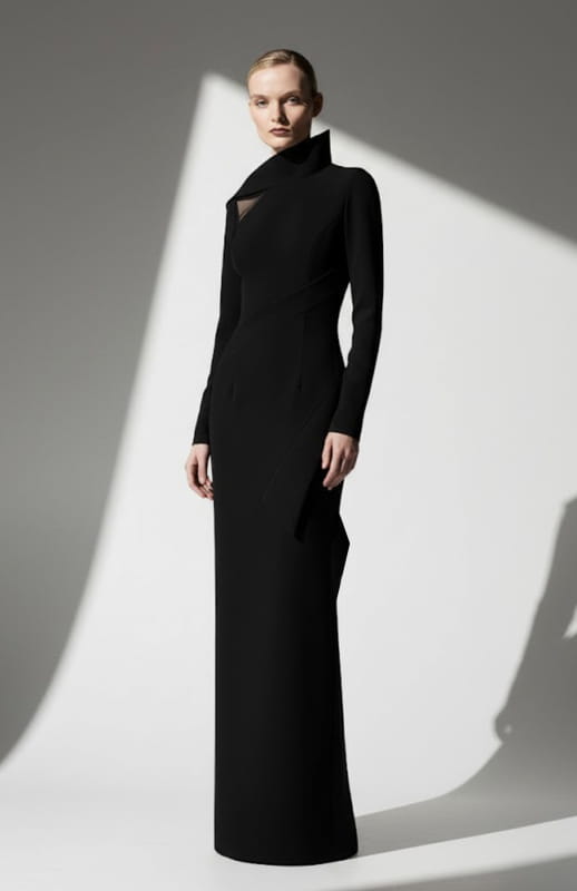 Damaris | Long Black Evening Dress | Designer Gown | MICHAIL michail Damaris | Long Black Evening Dress | Designer Gown | MICHAIL michail