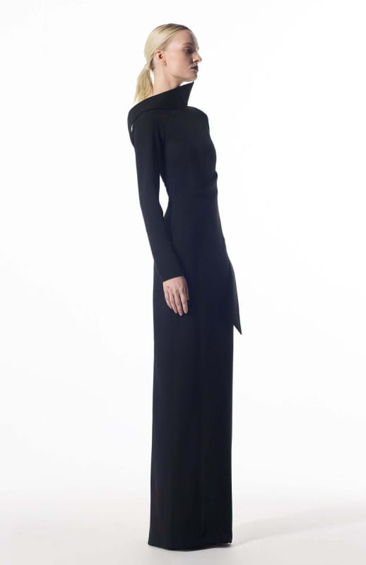 elegant black designer gown