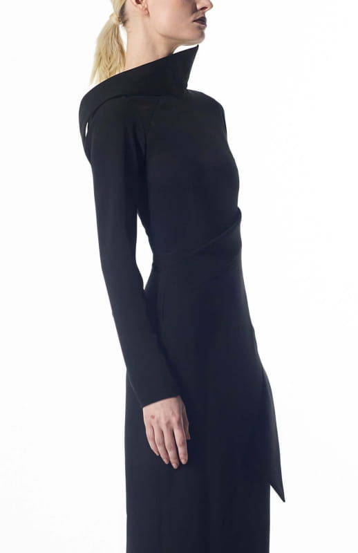 elegant long black evening dress