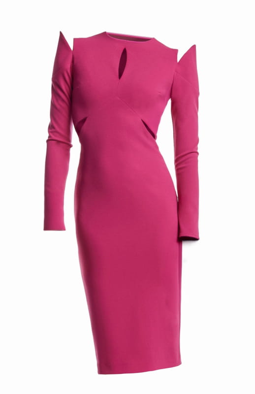 Midi dress with cutouts