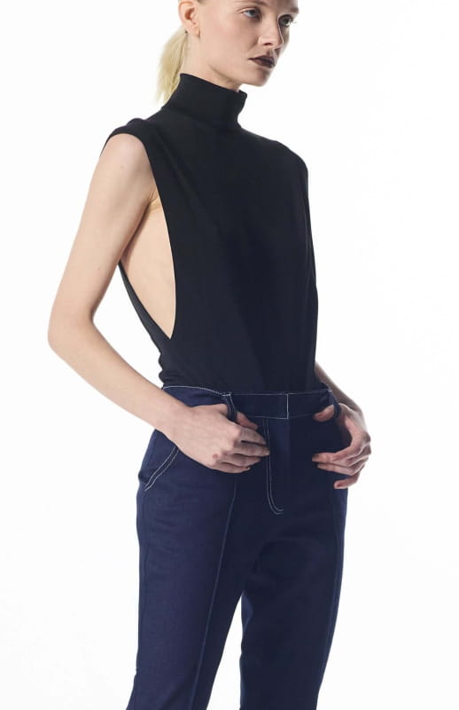 turtleneck designer bodysuit