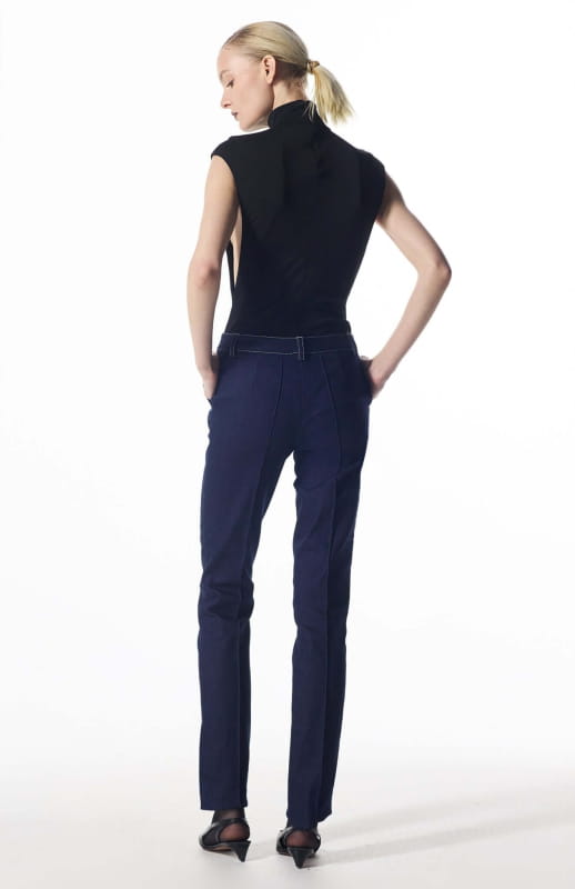 black turtleneck bodysuit with cutouts