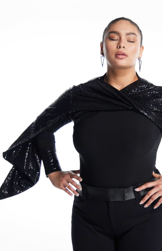 plus size sequin top