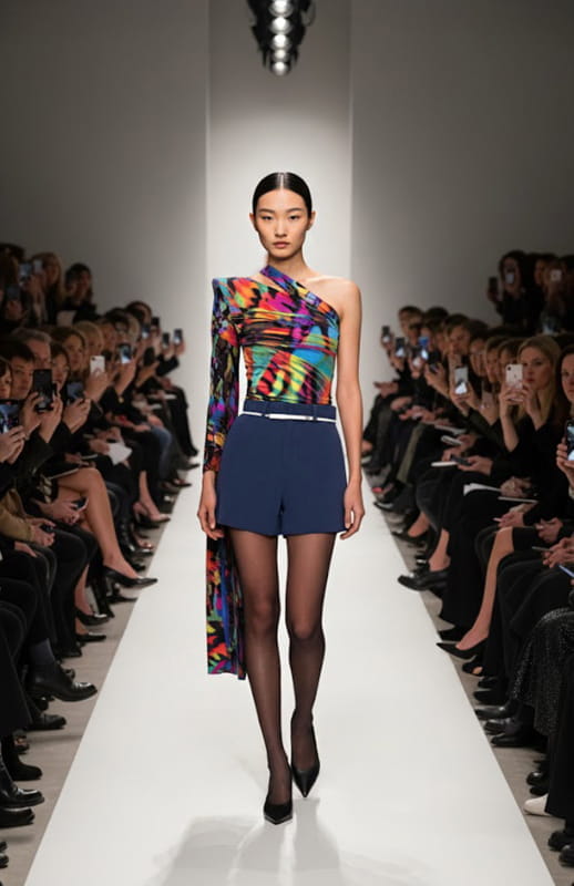 Eftalia Papillon | Colorful Confidence: Draped Sleeve Bodysuit - michail - Bodysuit