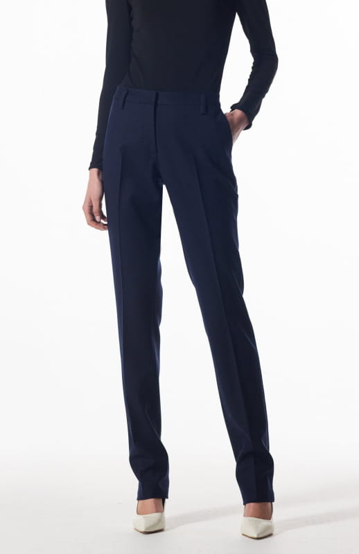navy cigarette pants