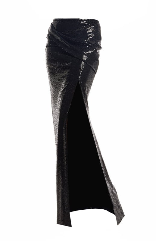 Long sequin skirt