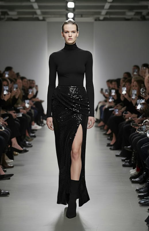 Erida | Long Sequin Skirt - michail - Skirts