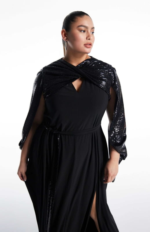 Eudokia | Long Black Evening Dress - Dresses