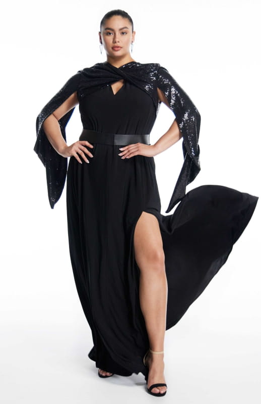 Eudokia | Long Black Evening Dress - Dresses