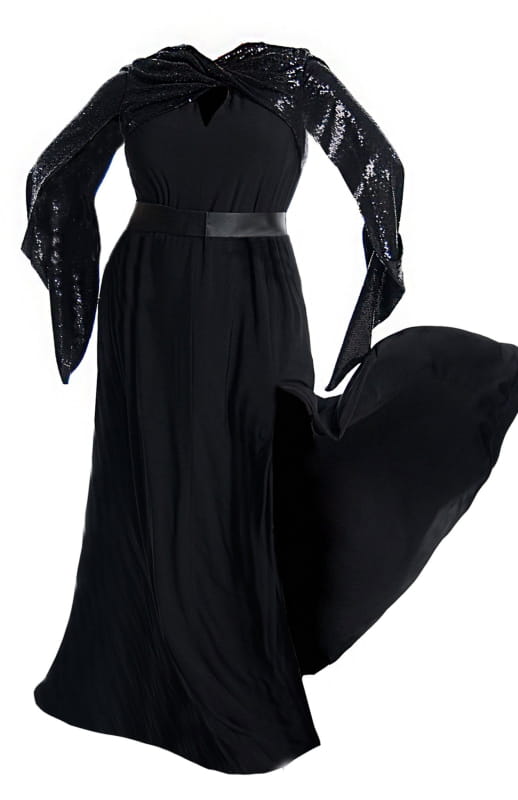Eudokia | Long Black Evening Dress - Dresses