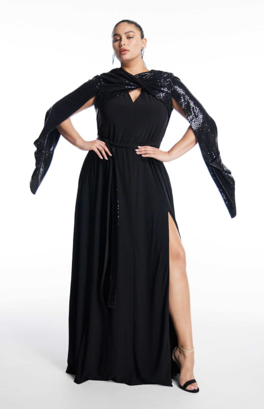 Eudokia | Long Black Evening Dress - Dresses
