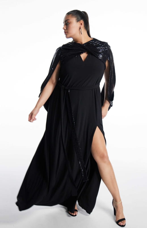 Eudokia | Long Black Evening Dress - Dresses