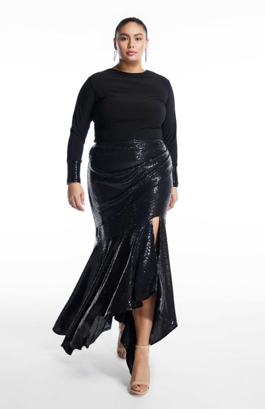 Euterpe | Midi Sequin Skirt - Skirts