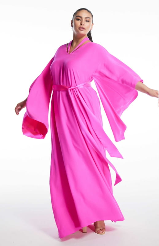 elegant plus size silk dress