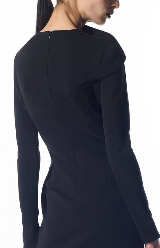 black designer dress