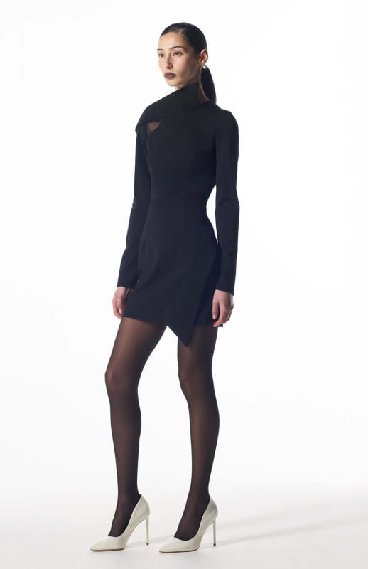 elegant mini dress in black