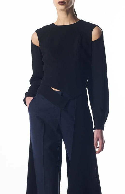 Hera | Long Sleeve Top With Tails - michail - Tops