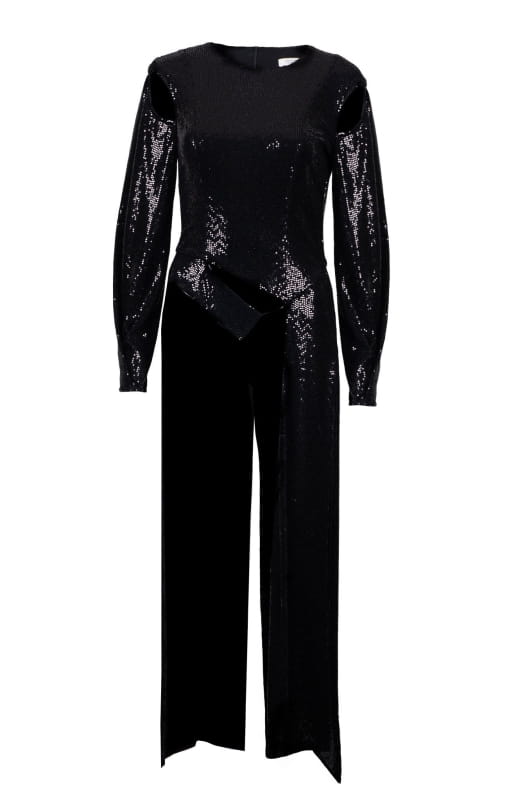 Heraklia | Long Sleeve Sequin Top - Tops