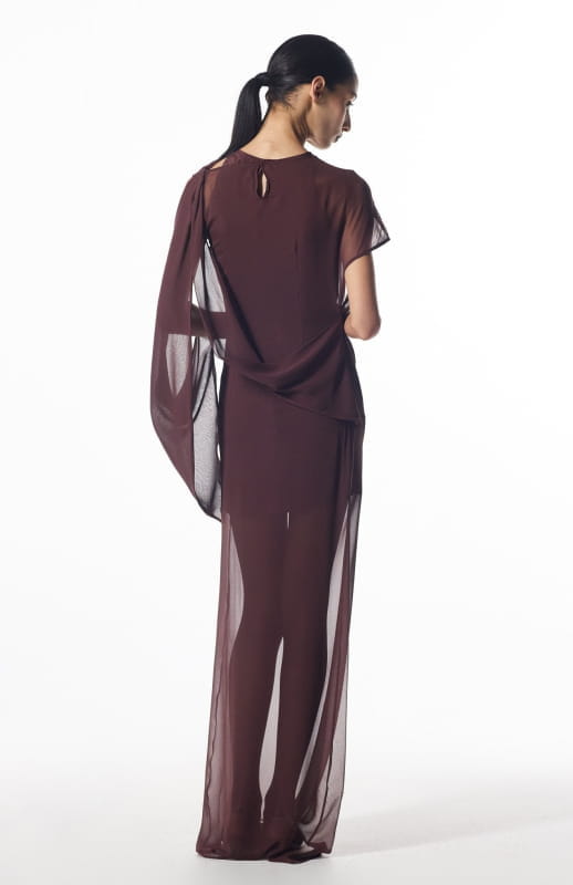 Hesperia | Draped Silk Dress - michail - Dresses