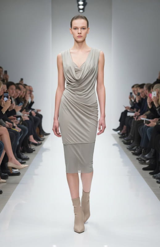Iremia | Ethereal Beauty: Draped Jersey Dress - michail - Dresses
