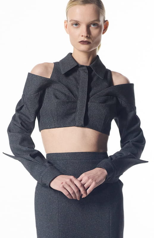 Kastra | Crop Shirt Top - michail - Tops