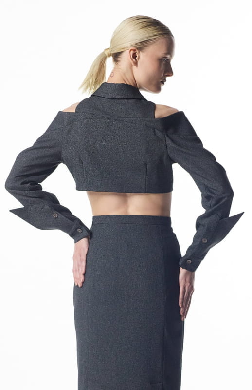 Kastra | Crop Shirt Top - michail - Tops