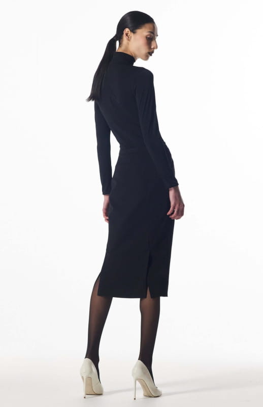 black designer pencil skirt