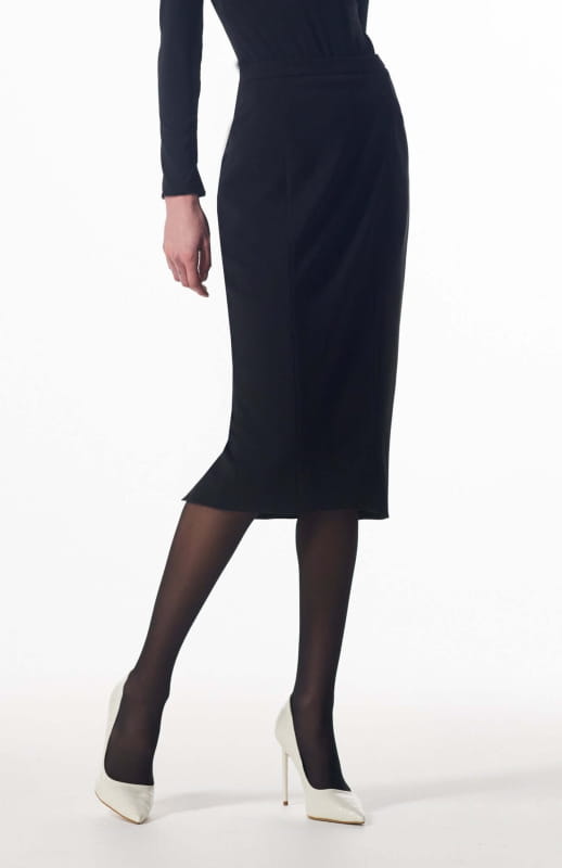 flattering black pencil skirt